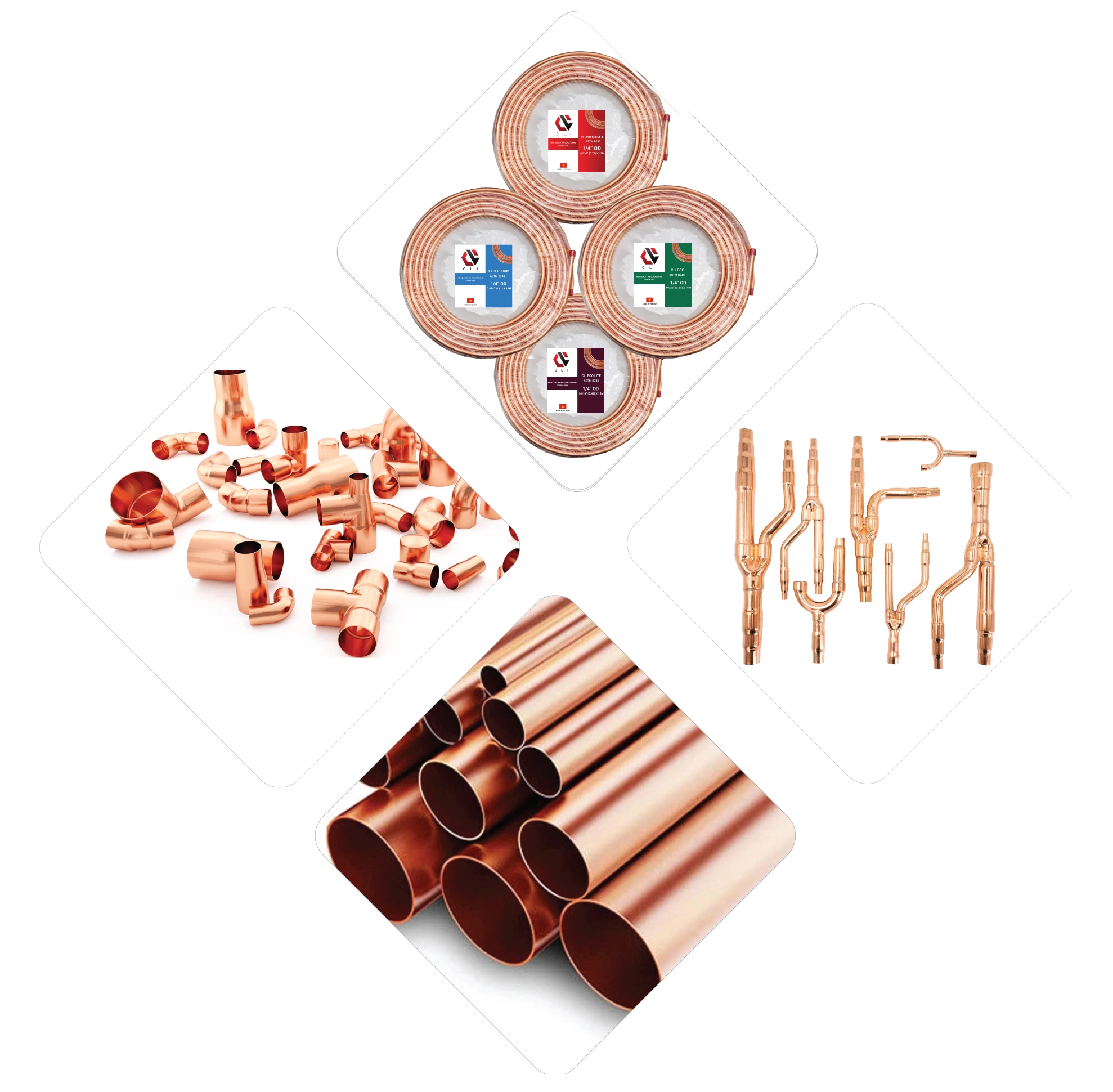 Copper pipes ans tubes